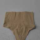 Dulchany Thong Shapewear Tummy Control Underwear for Women Seamless Body Shaper Panties (Small, Beige)