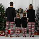 VNVNE Family Christmas Pjs Matching Sets for Women/Men/Couples/Adults, Holiday Xmas Reindeer Elf Plaid Pajamas Sleepwear (Snowman Joy)
