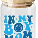 NewEleven Gifts For Mom, New Mother - Gifts For a Mom of Boys, Pregnant Mother, Expecting Momomy, Mama, Moms To Be, Mommy To Be - 16 Oz Coffee Glass