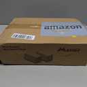 Wetheny 2pcs Fruit Basket Onion Storage Wire Basket with Wood Top- Wall Mounted & Stackable Kitchen Counter Organizer,Cabinet Organizer Bin for Potato,Produce,Bread,Snack Storage(Matte Black)