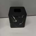 JUNGFORD Square Tissue Box Cover, Facial Napkin Holder for Living Room, Office, Bathroom, Marble Pattern Made of Resin (Black)