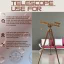 Victorian Marine Antique Floor Standing Brass Telescope Navy Adjustable Vintage Home Decor