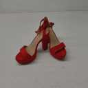 MERUMOTE Women's Fashion Platform Sandals Block Heels Wedding Summer Dress Shoes Size 8