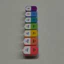 Extra Large Weekly 7 Day 2 Time Pill Organizer for Vitamins & Supplements, Jumbo Pill Box Container with Detachable Compartments for Travelling, Hold Daily Medication - Rainbow