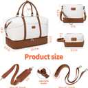 Weekender Bag, Large Travel Duffel Bag for Women, Carry on Overnight Bag with Shoe Compartment and Toiletry Bags