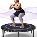 BCAN 450LBS/550LBS Foldable Mini Trampoline, 40" Fitness Trampoline with Durable Bungees, Stable & Quiet Exercise Rebounder for Adults,Great Mini Trampoline for Indoor/Garden Workout - 2