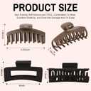 6 Pack Cloud Claw Clip for Women, 4" Large TPEE-Silicone Hair Claws, Bendable & Unbreakable Non-Slip Cozy Hair Clip for Thin/Thick/Curly Hair, Flexible & Durable All-Day Comfort Mutil Color 4 (Multi-Color4: Black, Cream, Espresso, Red, Pink, Yellow)