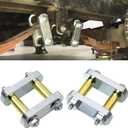 Sporacingrts Heavy Duty Shackle Upgrade Kit Compatible with CRE3000 Stock and Equaflex Trailer Shackle kit 2.25 Shackles Tandem Axle Replaces UO12-016 (Silver) Bolt