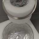 Zlepmlla Modern Semi Flush Mount Ceiling Light with Industrial Clear Hammered Glass Lampshade, Farmhouse Ceiling Lights fixtures in Satin Nickel for Hallway Kitchen Bathroom Bedroom (Silver)