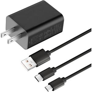 Charger Made for All Kindle Fire Tablets, Kindle E-Reader, Paperwhite, Oasis, Colorsoft, Scribe, Voyage, Kids Edition with 6.6FT USB Type C&Micro USB Cable (UL Listed)