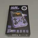 R36s Pro Retro Handheld Game Console, 3.5in IPS , 128GB Preloaded with 40000+Classic Games, Portable Game Console,30 +Game Emulator, Linux System,3500mah Rechargeable Battery (128G Purple)