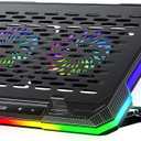 ChillCore 2 Detachable Fans RGB Gaming Laptop Cooling Pad, Rapid Cooling for 15.6-19.3" Laptops, Variable Speed Control, 8 Adjustable Heights - K6 RGB