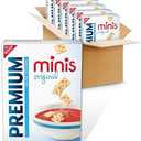 Premium Original Mini Saltine Crackers, Lunch Snacks, Bulk Snacks, 6 - 11 oz Boxes BB: 16 JUL 26