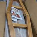 Rustic Solid Wood Bench Indoor, Farmhouse Entryway Bench with Sturdy Legs, Skinny Narrow Bench for Dining/Hallway/Entry/Foyer/End of Bed (31.49 inch Length)