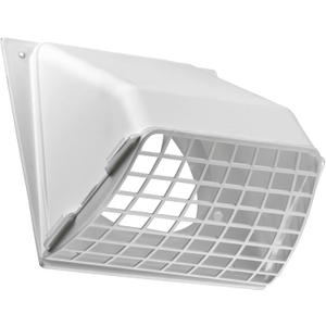 Lambro Industries 1471W Dryer Vent Hood with Removable Screen, 4 In., White - 531032