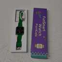 1.5 Inches Kids Smart Watch for Boys Girls, 26 Puzzle Games, Smartwatch with Camera, Pedometer, Video Voice Music Player Learning Card, Birthday Gift for 3-12 Years Children (Green)