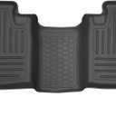 Husky Liners Weatherbeater Floor Mats | Fits 2016-2023 Toyota Tacoma, Double CAB ONLY | 2nd Row, 1-pc Black - 14951