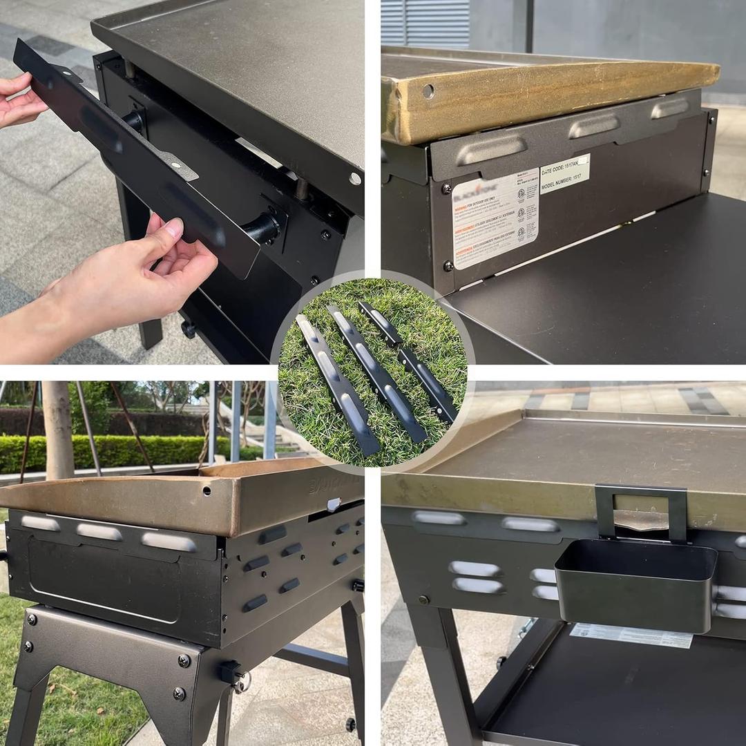 Upgraded Wind Guards for Blackstone 36 Griddle, Blackstone Griddle Accessories Fit for Black stone Grill, 5015 Magnetic Stainless Steel Wind Screens Protect Flame Hold Heat, Compatible with Hood