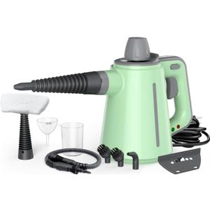 Handheld Steam Cleaner, Pressurized Multi-Surface Steam Cleaner for Home Use with 10pcs Tools and Safety Lock to Remove Grime, Grease, Steamer for Cleaning Floor, Upholstery, Grout and Car
