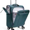 ECOHUB Carry On Luggage Airline Approved, 20 Inch Softside Carry On Suitcase with Spring Shock-Absorbing Spinner Wheels, Lightweight Travel Luggage with TSA Lock, 22x14x9 Carry-On Bag
