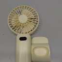 Portable Fan, Handheld Fan with LED Display, Personal Fan for 15 Hours Cooling, Small Fan with Powerful Airflow, Rechargeable Travel Fan for Outdoor Camping, Mini Fan with Phone Holder