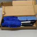 GIANT BEAR 3 piece Cleaning Set 38-70 inch car wash Brush with 10 inch Soft Bristle Head, Horse Hair Cleaning Brush, car Cleaning Gloves, Water Flow ON/Off, for Cars, Boats, Trucks, RVs.