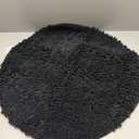 Arotive Luxury Round Chenille Bathroom Rug Mat, Extra Soft Thick Absorbent Shaggy Bath Rugs, Non-Slip Machine Wash Dry Plush Bath Mats for Bathroom, Shower and Tub, 24x24, Black