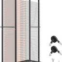 VEVOR Folding Chair Rack, 500 LBS Capacity, Heavy-Duty Chair Cart for 60 Chairs, Metal Chair Storage Dolly Chair Holder with Swivel Casters and Locking Wheels, for Party Event, Hotel, Matte Black