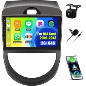 SIXWIN Android Car Stereo for KIA Soul 2010-2013 with Wireless CarPlay Android Auto Mirror Link 2G+64G 9 Inch Touchscreen Bluetooth GPS Navigation WiFi FM Backup Camera MIC SIXWIN Android Car Stereo for KIA Soul 2010-2013 with Wireless CarPlay Android Auto Mirror Link 2G+64G 9 Inch Touchscreen Bluetooth GPS Navigation WiFi FM Backup Camera MIC