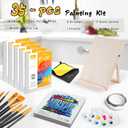 Paint Set, Acrylic Paint Set for Kids & Adults - Painting Supplies with 18 Acrylic Paints, 8 Painting Brushes, 5 Canvas Panels, etc