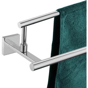 KOKOSIRI Towel Holder Polished Chrome 32-Inch Bathroom Double Bath Towel Bars Kitchen Rack Wall Mounted Stainless Steel B5009CH-L32