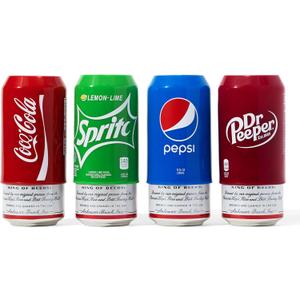 Silicone Can Covers (4 Pack), Hides Can as Soda, Sleeve Accessory for Your Drink Disguise Suitable for All Standard 12 OZ Cans