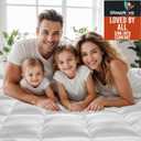 SLEEPNOVA's Cooling Mattress Topper Queen Size Bed  100% Cotton Pillow Top That Keeps You Cool, Relieves Back Pain & Adds Cloud-Like Comfort with Deep Pocket Fit (8-21), Soft & Machine Washable