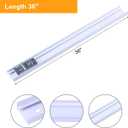 Bi-Fold Closet Door Hardware Kit with 36 Inch Metal Track, Repair Kit for Closet Doors, White