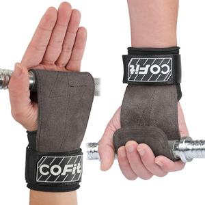 COFIT Wrist Straps for Weightlifting, Workout Wrist Wraps with Dual-Layer Oxford Leather, Enhanced Grip for Optimal Hand and Wrist Protection, Gym Lifting Straps for Deadlift and Powerlifting (Standard size (Palm Length Over 7in), 07. Light Gray)