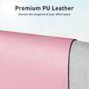 Aothia Faux Leather Desk Mat Large Mouse Pad, Non-Slip PU Leather Blotter, Waterproof Writing Surface for Office and Home (Fairy Pink, 47.2" x 23.6")