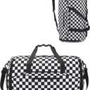 NPBAG Convertible Garment Duffle Bags for Travel - Carry on Garment Bag, Suit Bag for Men & Women, 3 in 1 Foldable Travel Duffle Backpack with Shoulder Strap (Checkerboard)