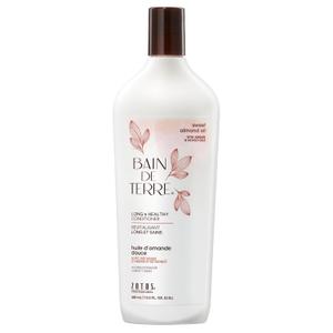 Bain de Terre Sweet Almond Oil Long & Healthy Conditioner, Strength & Protection for Weak, Damaged Hair, with Argan & Monoi Oils, Paraben-Free, Color-Safe, Vegan (13.5 Fl Oz (Pack of 1))