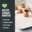 GreenLife Bakeware 18 x 13 Half Cookie Sheet Baking Pan, Non-Toxic PFAS-Free Healthy Ceramic Nonstick, Oven Safe to 450F, Easy Release, Even Heating, Easy Clean, Black