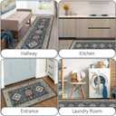 SIPIHA Farmhouse Kitchen Rug Sets 4 Piece with Runner Non Slip Kitchen Rugs and Mats Washable Kitchen Mats for Floor Thick Kitchen Floor Mat Carpet Runner Rugs for Entryway, Laundry, Sink