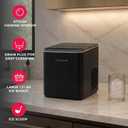 Frigidaire, Countertop Ice Maker, 26 lbs per Day – Fast Bullet Ice Making Machine with Touch Display, 9 Pieces in 7–15 Minutes, Portable Ice Machine for Home Kitchen, Office & RV, Onyx