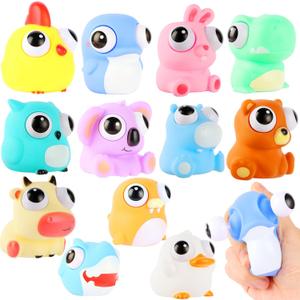 12 PCS Squeeze Toys Eye Popping Squeeze Toy Fidget Toys Party Favors 4-8 Back to School Gifts for Easter Basket Stuffers Party Favors Gifts