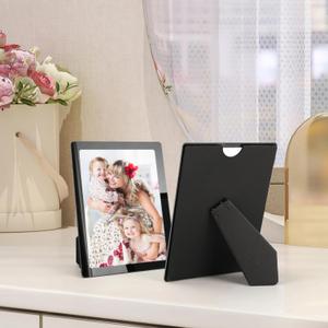 Serwrsw 5x7 Black Picture Frame Single, Modern Glass Desk Frame for Office or Home Display Family or Wedding Photo