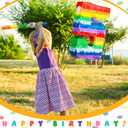 Sratte Rainbow Number Piata Multicolor Piata Small Birthday Party with Blindfold Stick and Confetti for Birthday Anniversary Cinco De Mayo Fiesta Party Decor(Number 5)