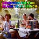 Fly Fans for Tables, Food Indoor Outside,4 Pack Portable Outdoor Picnic Fan, Batteries Powered Table Restaurant, Party, Home, Outdoor Dinner(Black)