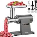 Electric Meat Grinder for Home Use, 2800W Peak Power, Heavy Duty Metal Body with Auto-Reverse, 2 Blades & 3 Grinding Plates, Sausage Stuffer & Kibbeh Kit, Easy Clean