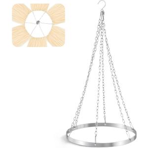 12 Inches Silver Metallic Ceiling Drapes Hanging Kit for 6 Panels Wedding Ceiling Drapes Canopy Hoop Metal Hardware Kit for Draping Fabric Indoor Outdoor Decorations Photo Backgrounds