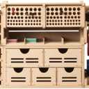 Plastic Model Tool Organizer, Organize Plastic Model Building Tools Pliers/Tweezers/Brushes/Screwdrivers Stick Tools, MDF Material Model Workbench, Suitable for Tamiya/Gundam Tools GK Pro