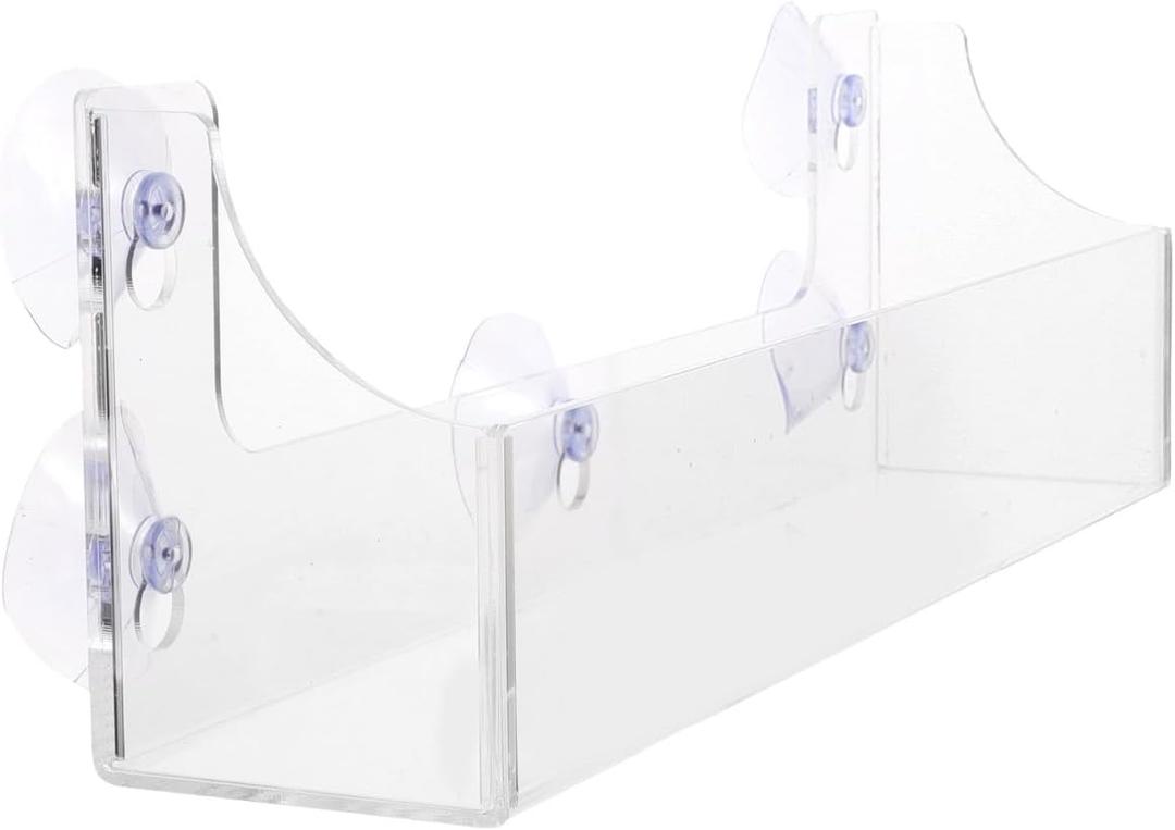 PRETYZOOM Suction Cup Refrigerator Rack Organizer Acrylic Wall Mounted Storage Shelf for Drinks Convenient Beverage Holder for Store Fridges and Home Use