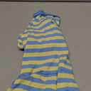 Dachshund Dog Shirt, Thin Striped Base Layer Onesie for Wiener Dogs, Lightweight All-Season Wear, Soft & Comfy Fit for Doxie and Short-Leg Breeds (Blue&Yellow, Size 2 (11-16 lbs))